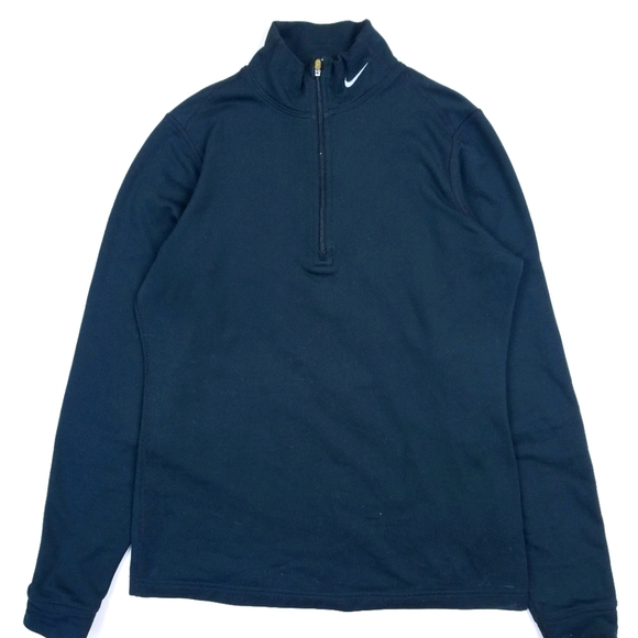 Nike Sweaters - Nike Fit Dry Workout Neck Logo Half Zip Sweatshirt